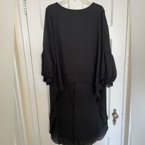 Custom high low black shirt